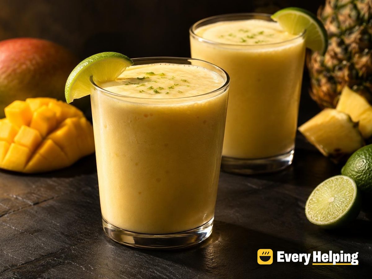 Vanilla Pineapple Mango Lassi with Lime