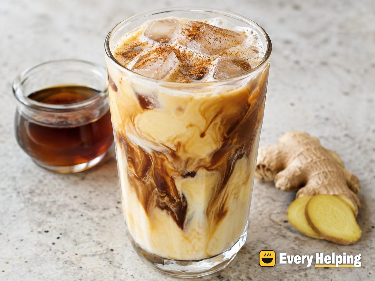 Iced Maple Ginger Eggnog Coffee