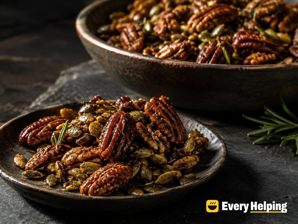 Cumin-Rosemary Pecans with Crispy Pepitas