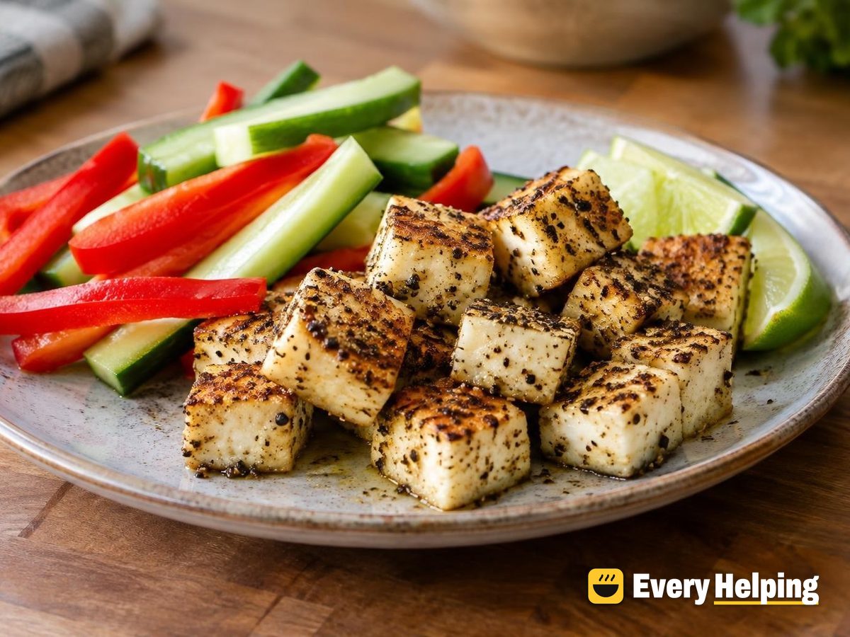 Seared Cracked-Pepper Queso Blanco Cubes