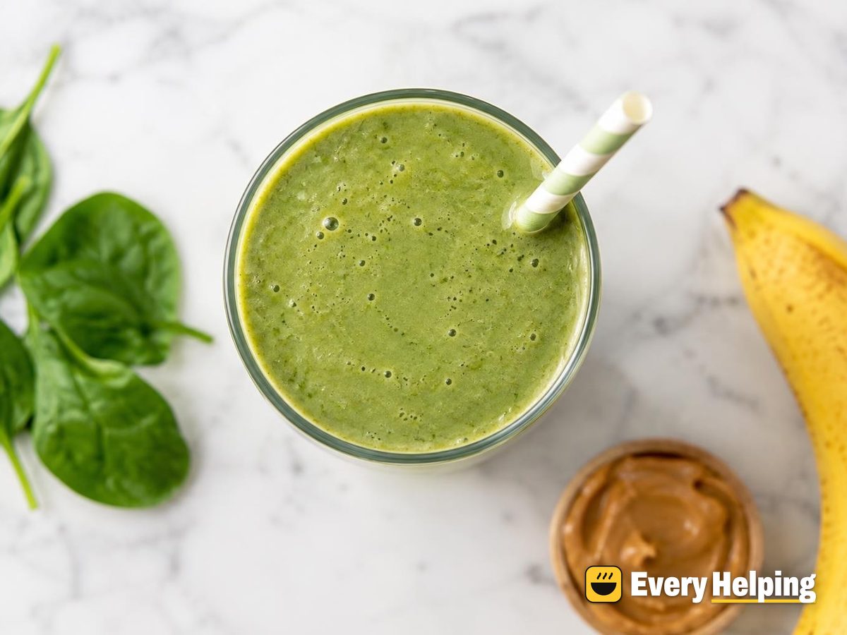 Peanut Butter Banana Oat Green Smoothie