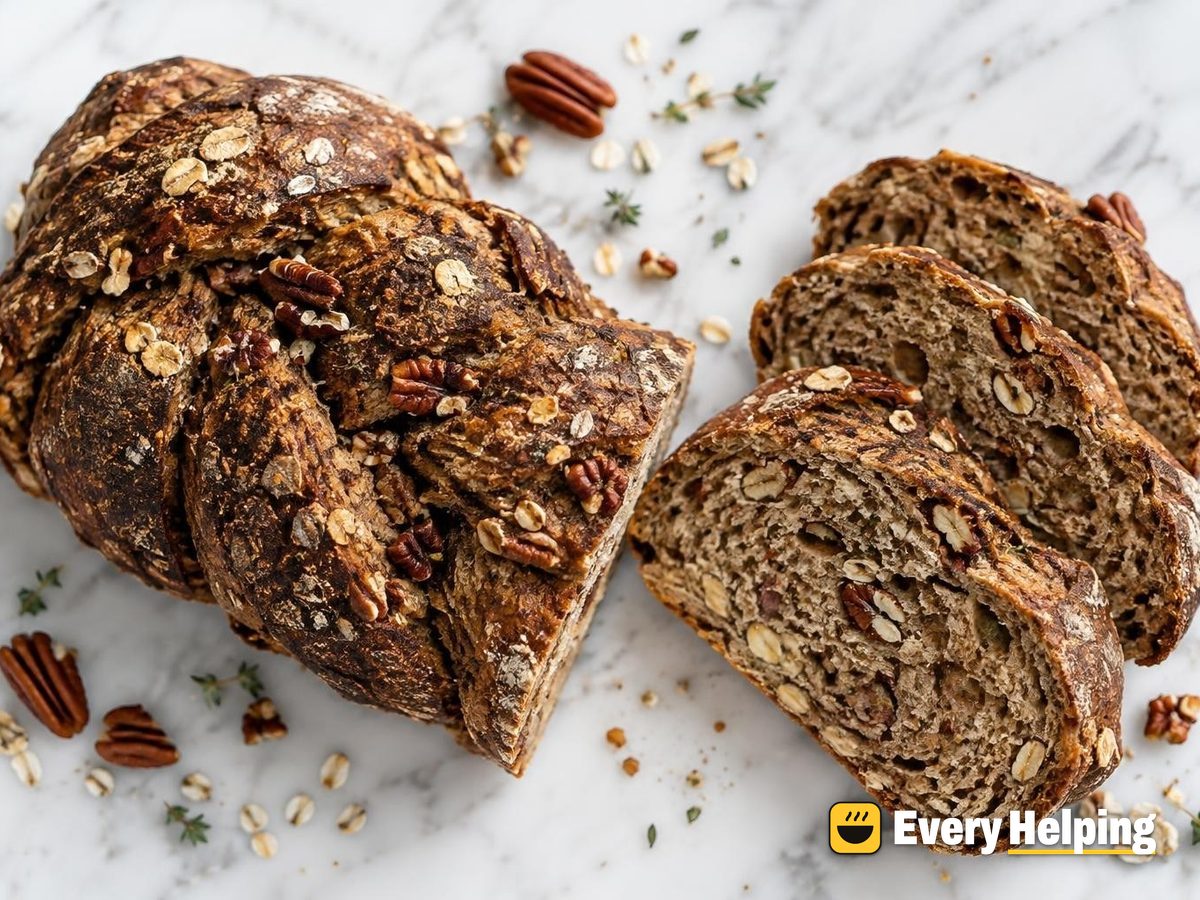 Crusty Rye Oat Braid with Pecans and Thyme