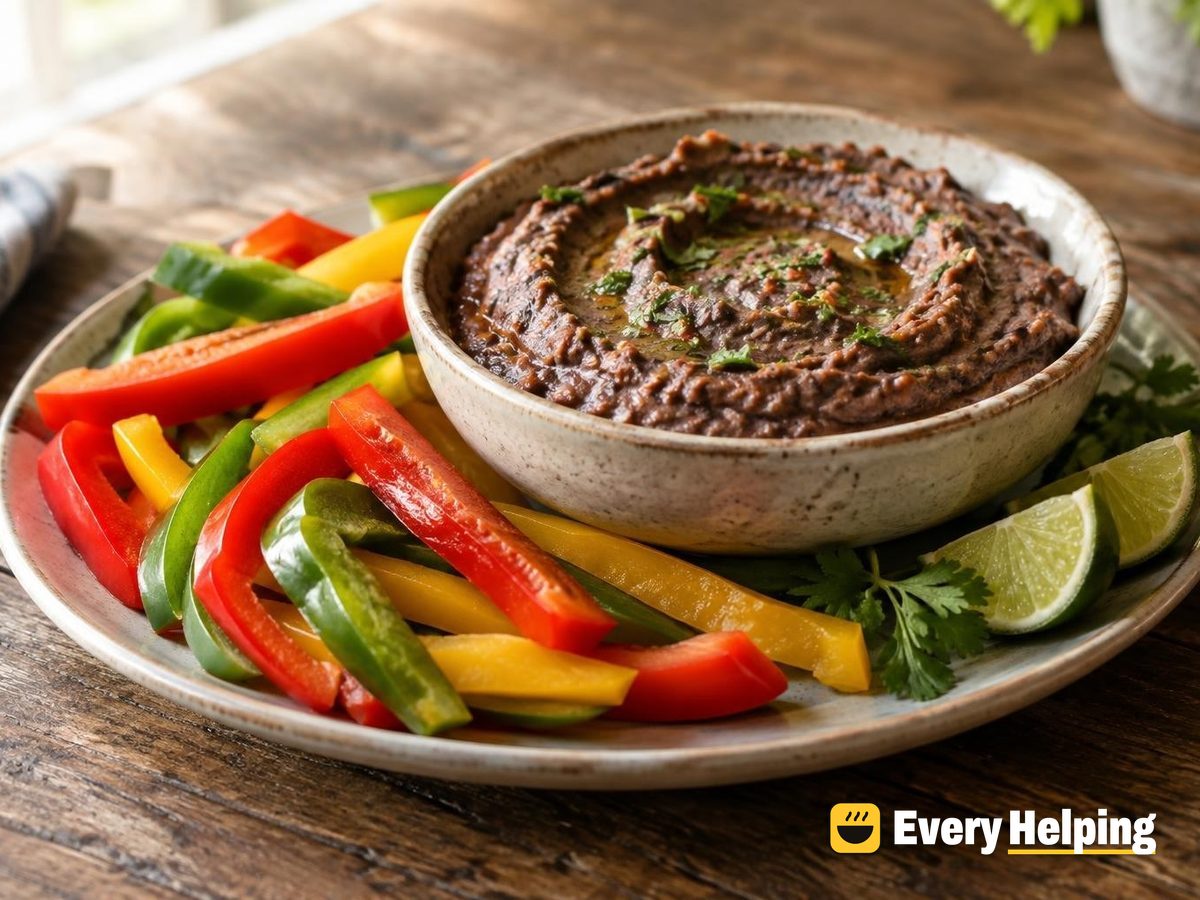 Roasted Red Pepper Black Bean Hummus