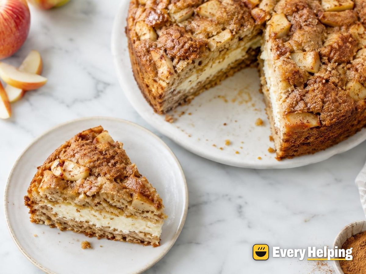 Apple Snack Cake with Vanilla Cream Middle