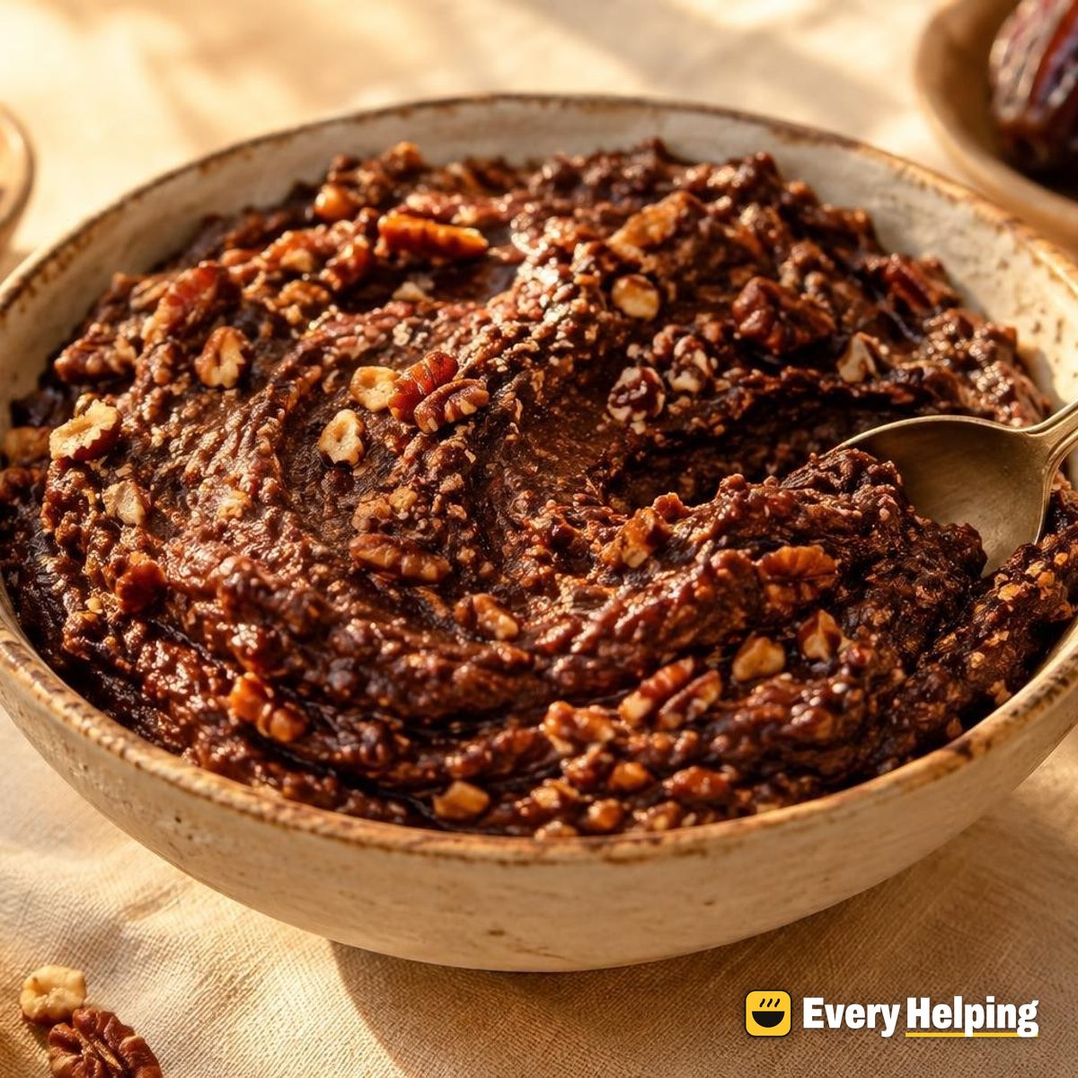 Chunky Cocoa-Cinnamon Pecan Date Butter