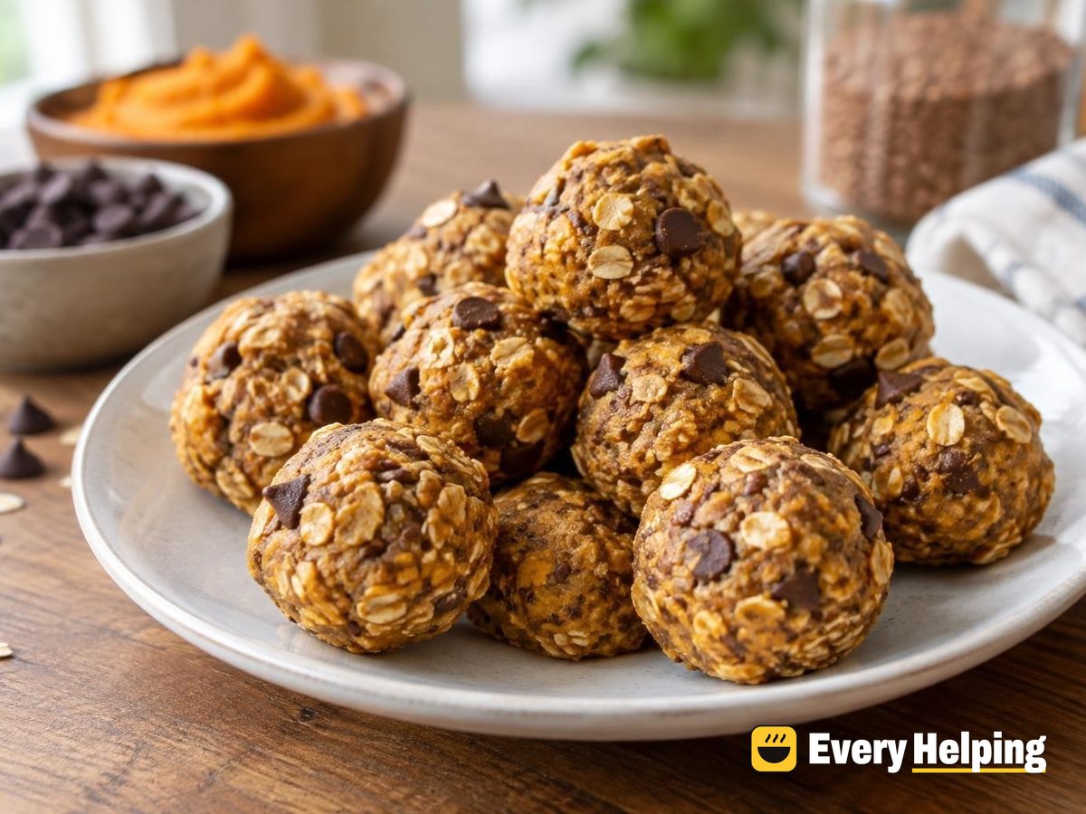 Pumpkin Peanut Butter Chocolate Chip Bites