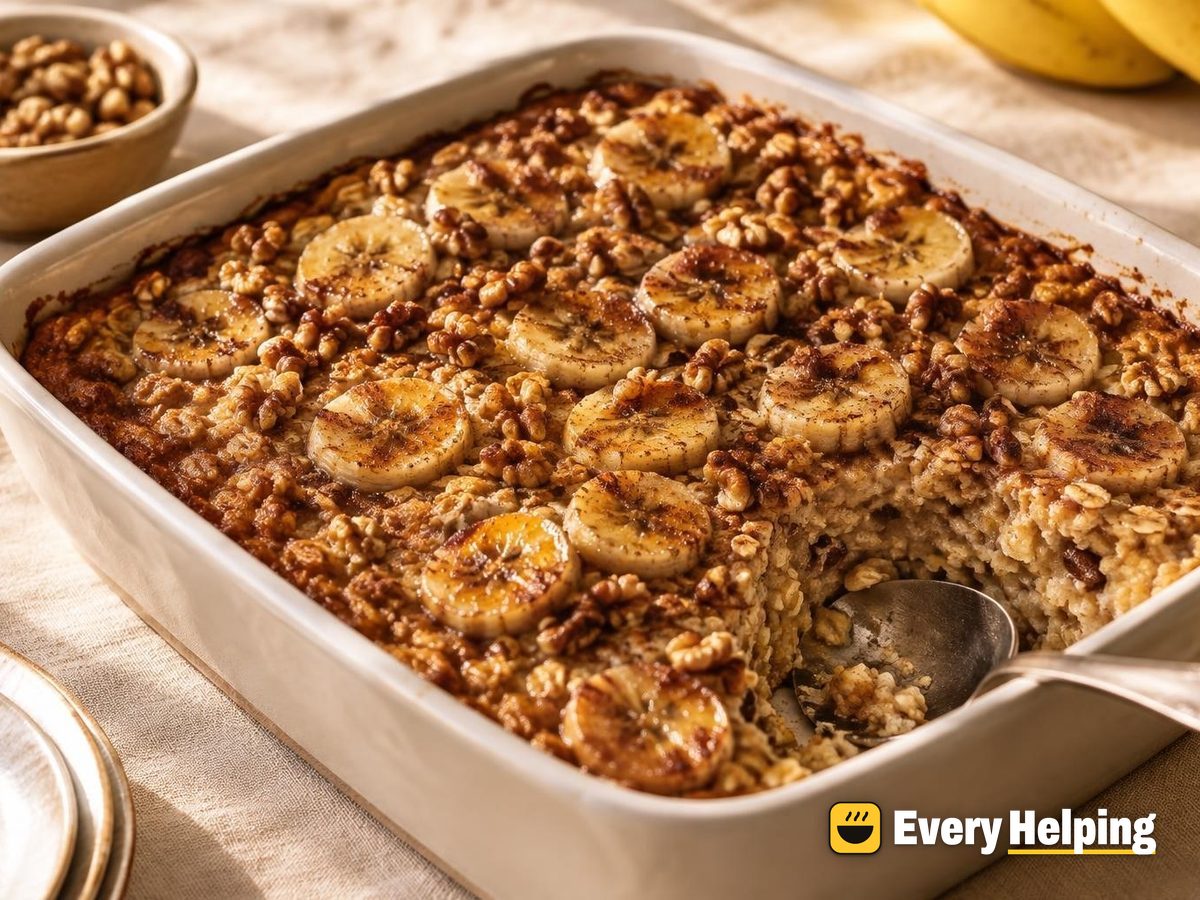 Banana Walnut Baked Oatmeal