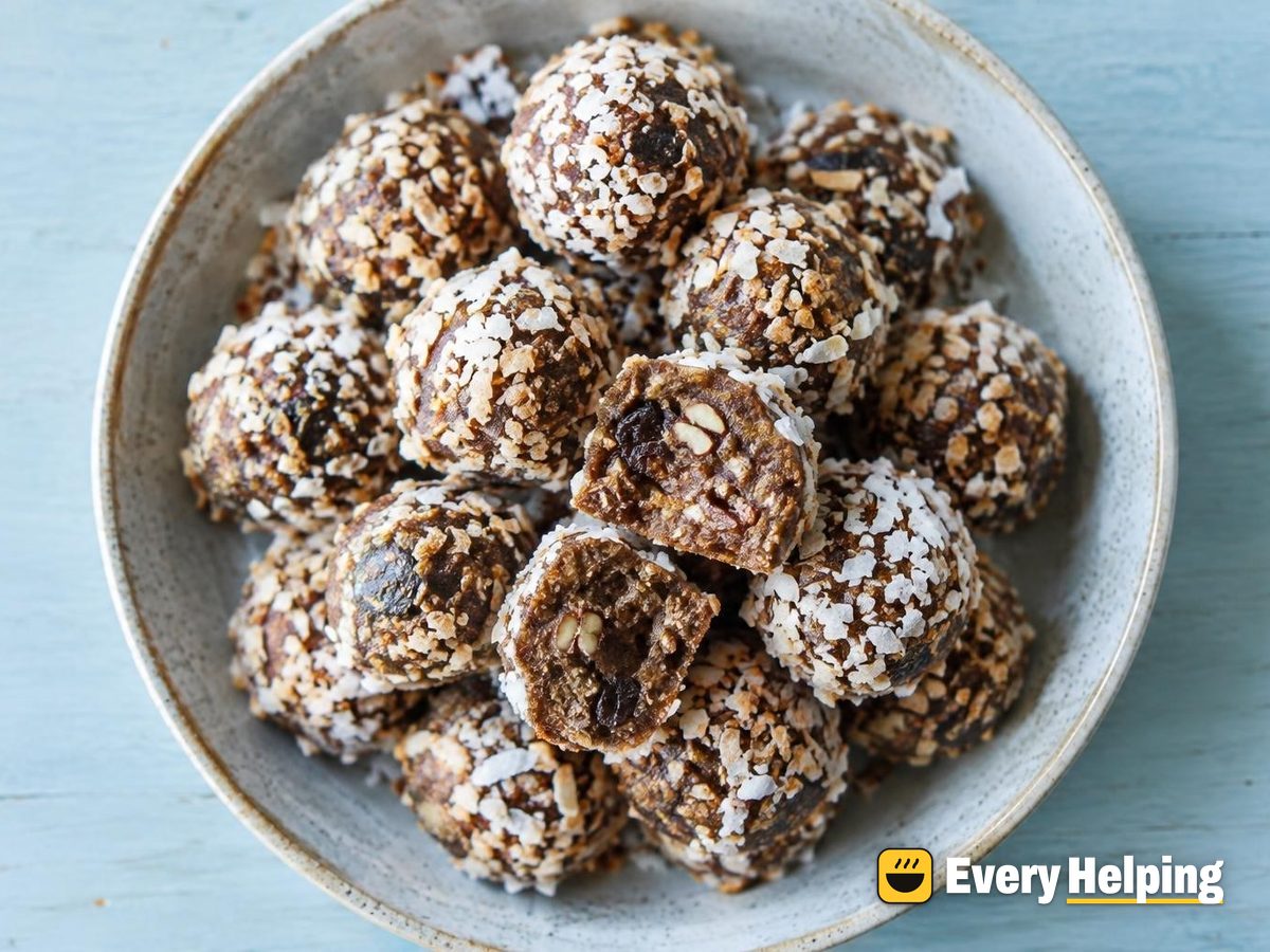 Cinnamon Pecan Date Snowball Bites