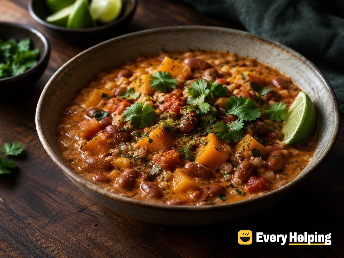 Smoky Coconut Pinto and Red Lentil Stew