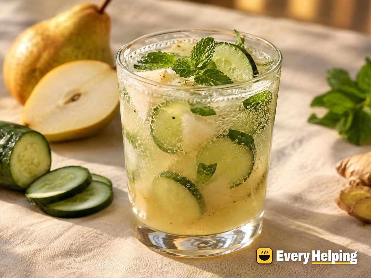 Spiced Cucumber Mint Pear Fizz