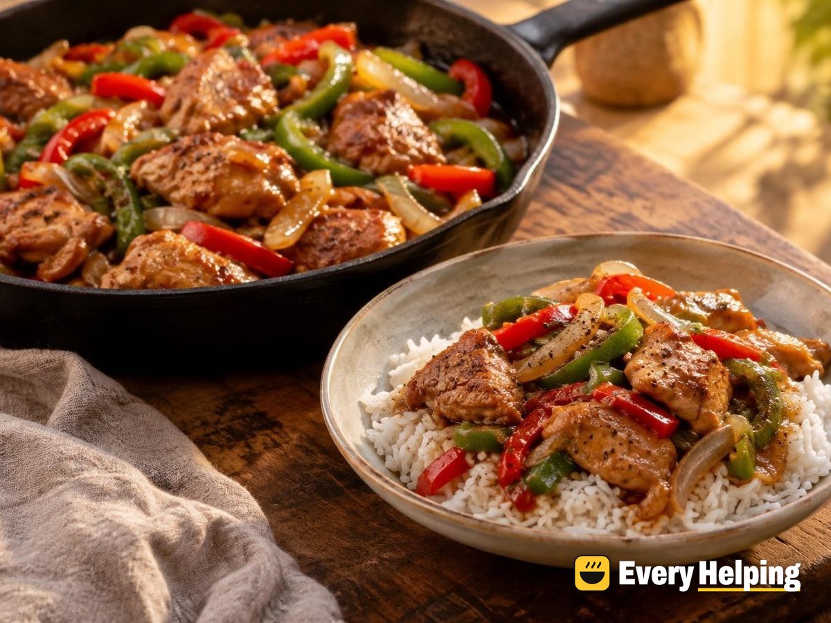 Ginger Garlic Chicken Thigh Pepper Stir-Fry