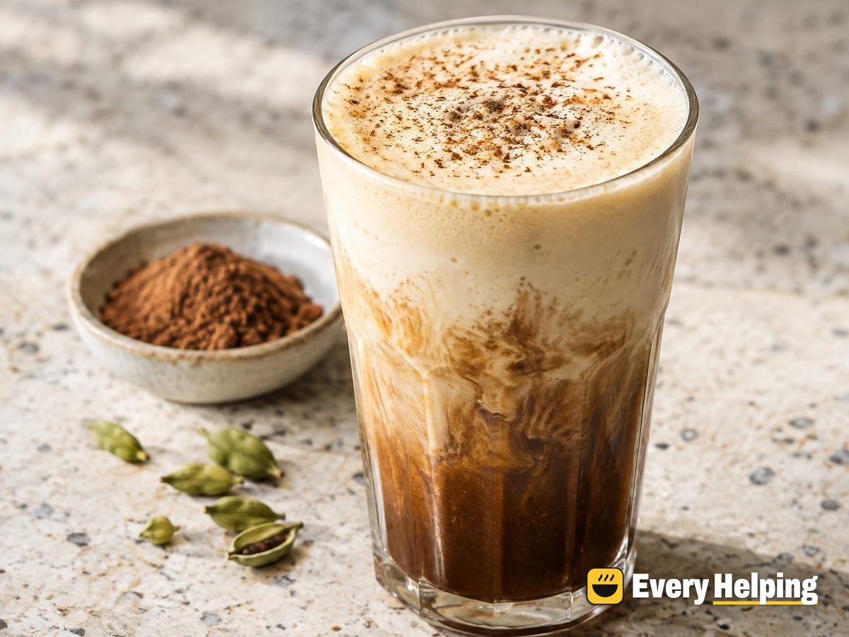Shaken Soy Mocha Espresso with Cardamom