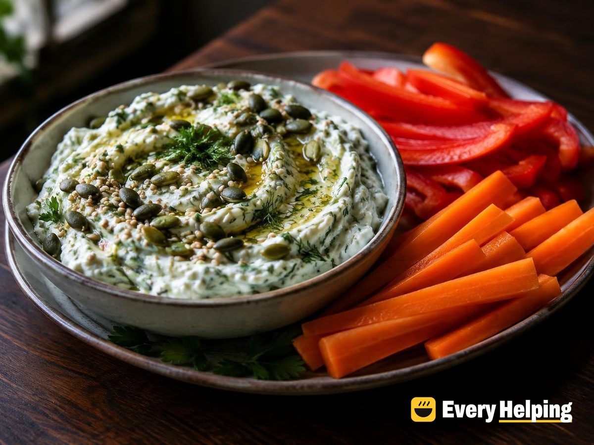 Garlic-Dill Labneh Spread with Seeds