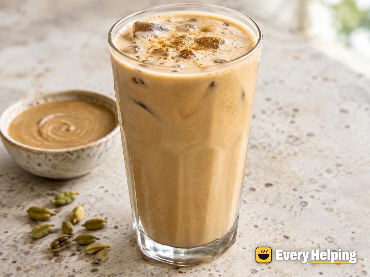 Iced Cardamom Coffee Tahini Protein Shake