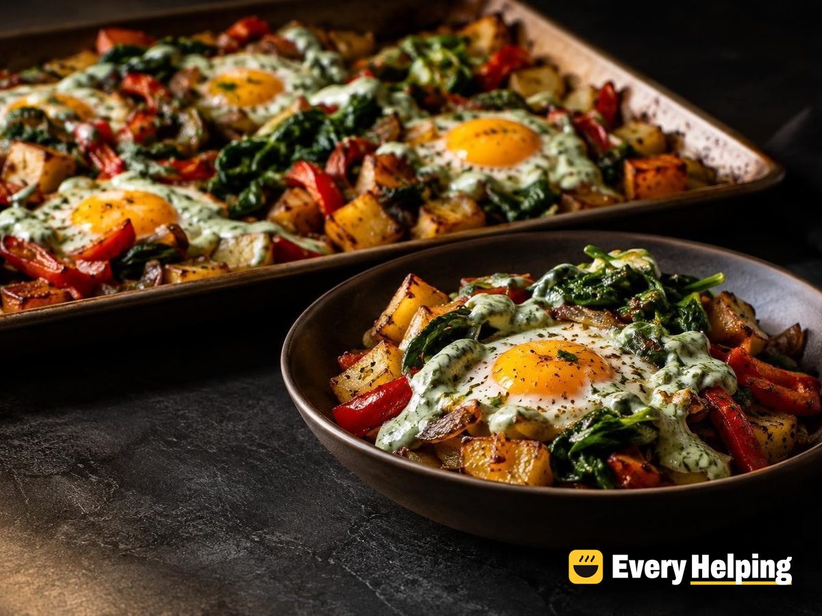 Breakfast-for-Dinner Potato Bowls with Green Sauce