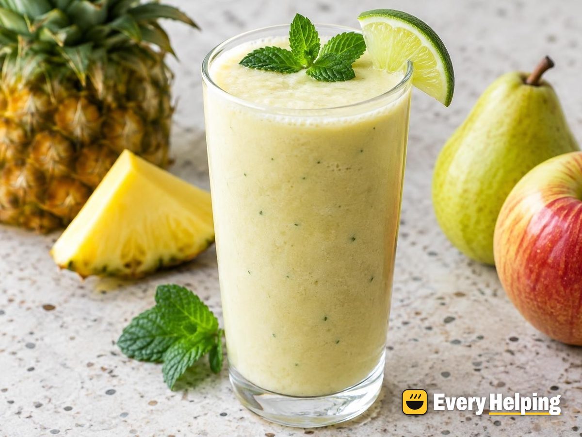Pineapple Apple Pear Mint Cooler Smoothie