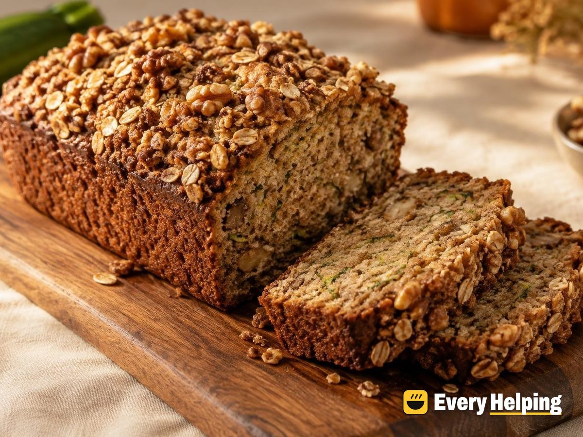 Maple Spiced Zucchini Walnut Bread with Streusel