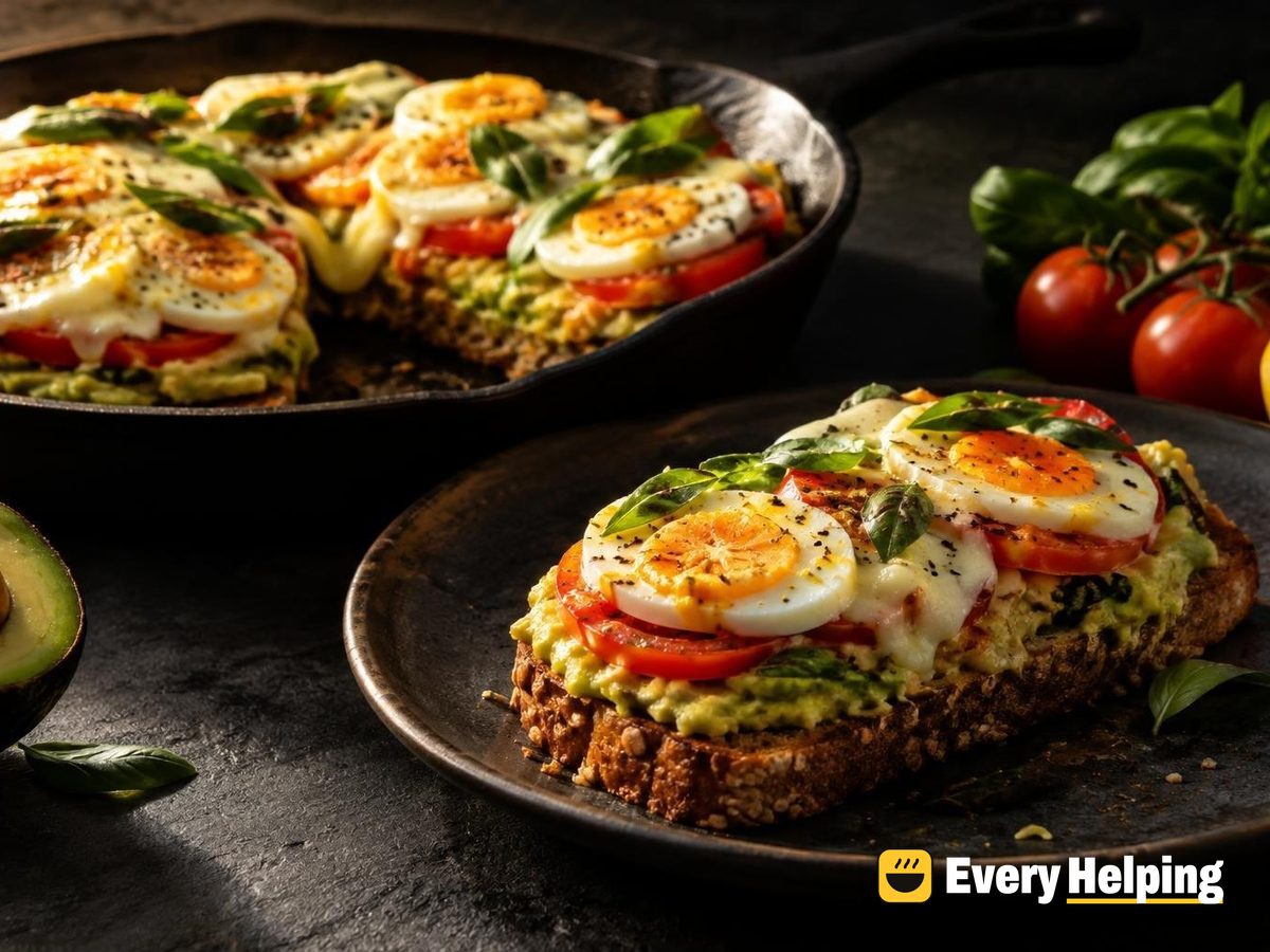 Avocado Egg and Mozzarella Caprese Melts