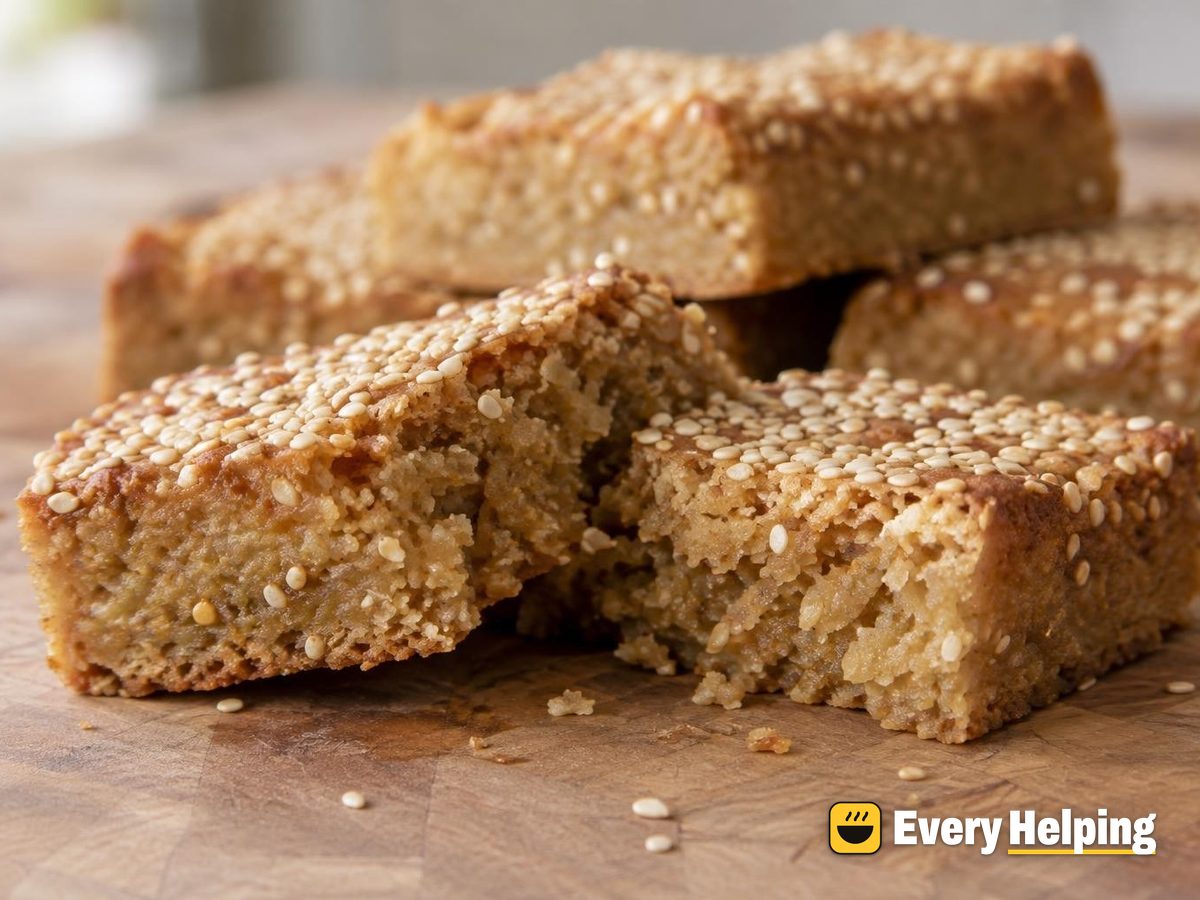 Honey Tahini Sesame Blondies