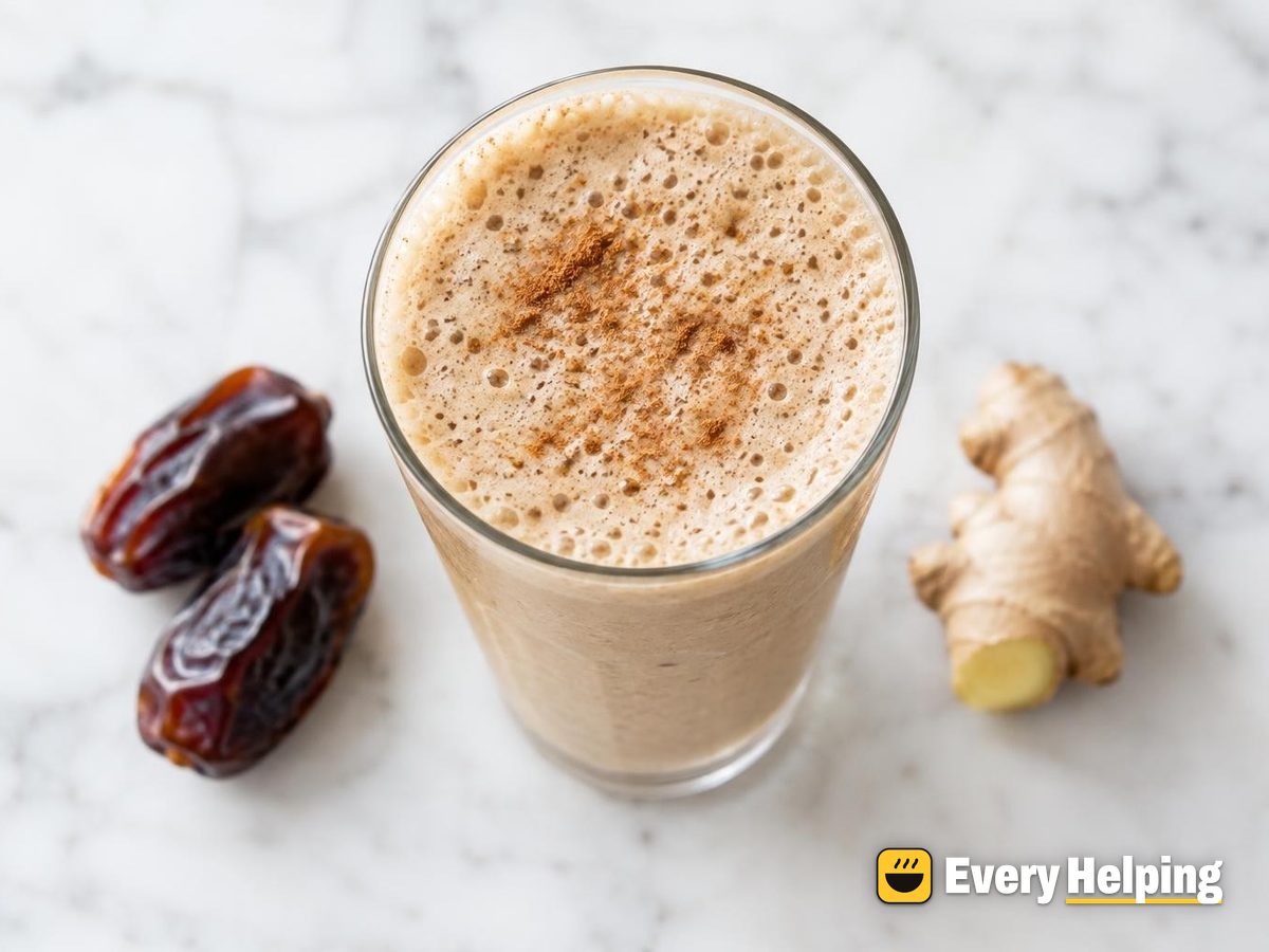 Frothy Date-Sweetened Ginger Chai Shake