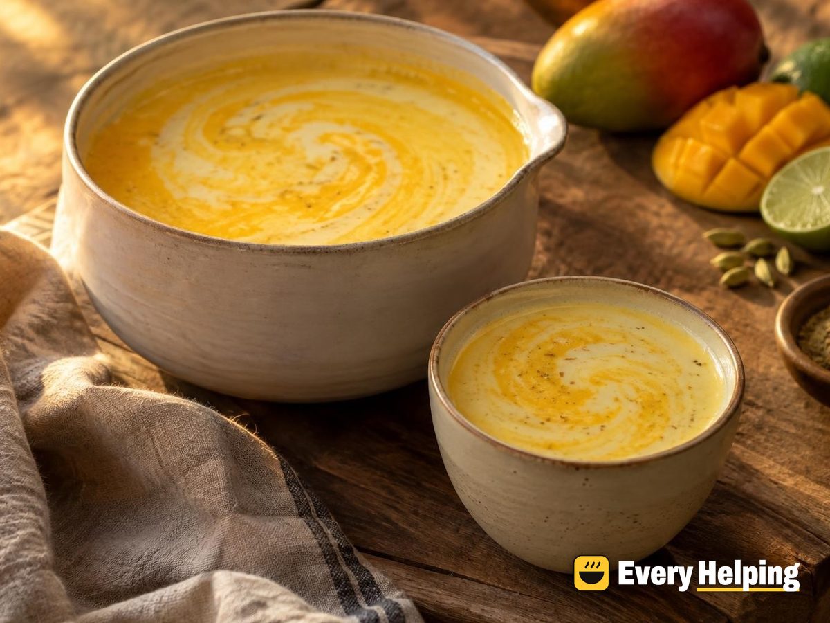 Pourable Mango Lime Yogurt with Cardamom