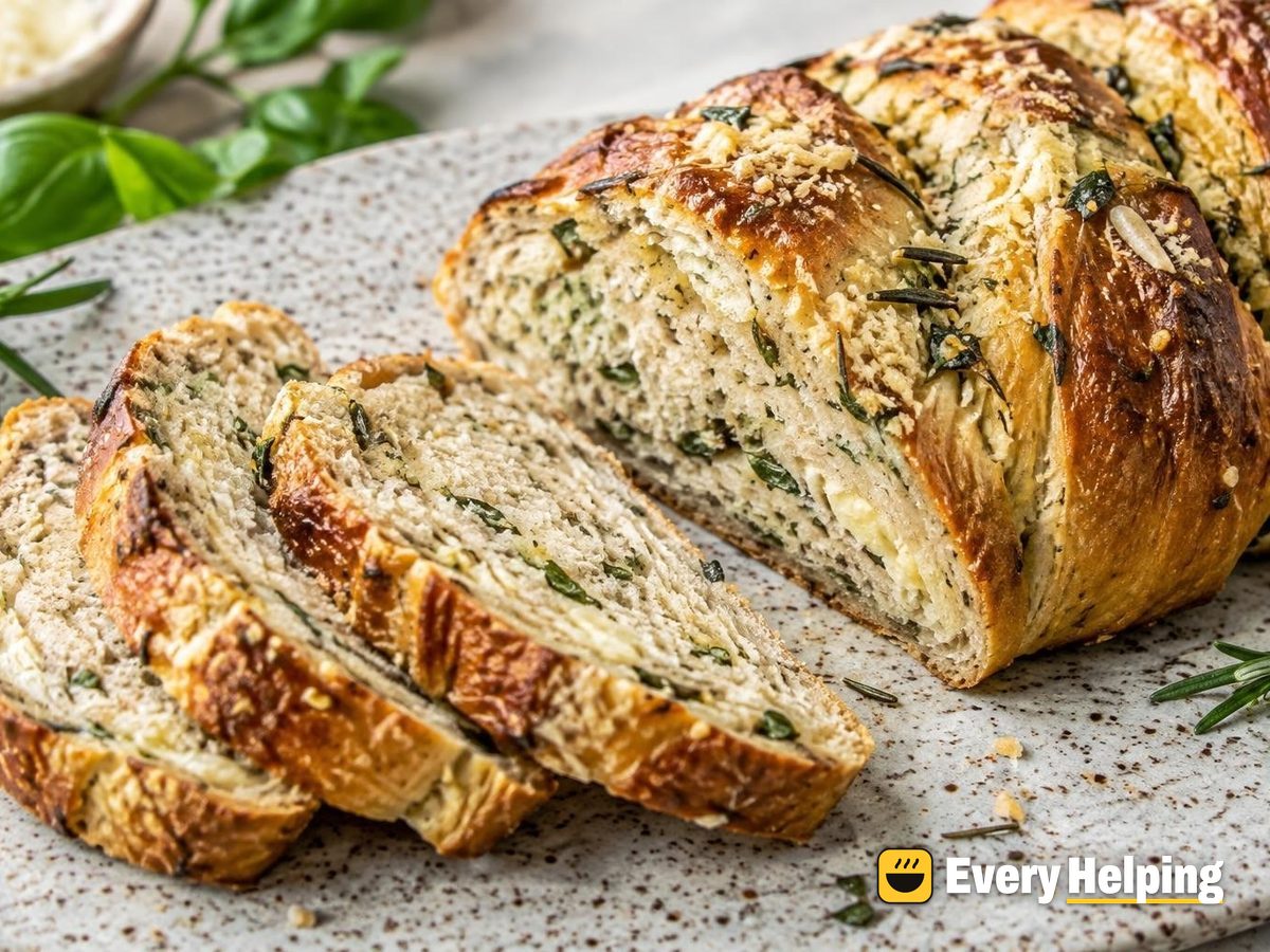Rosemary Basil Spelt Braid with Parmesan