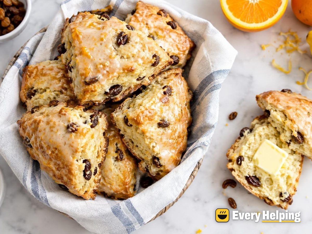 Orange Golden Raisin Cream Scones