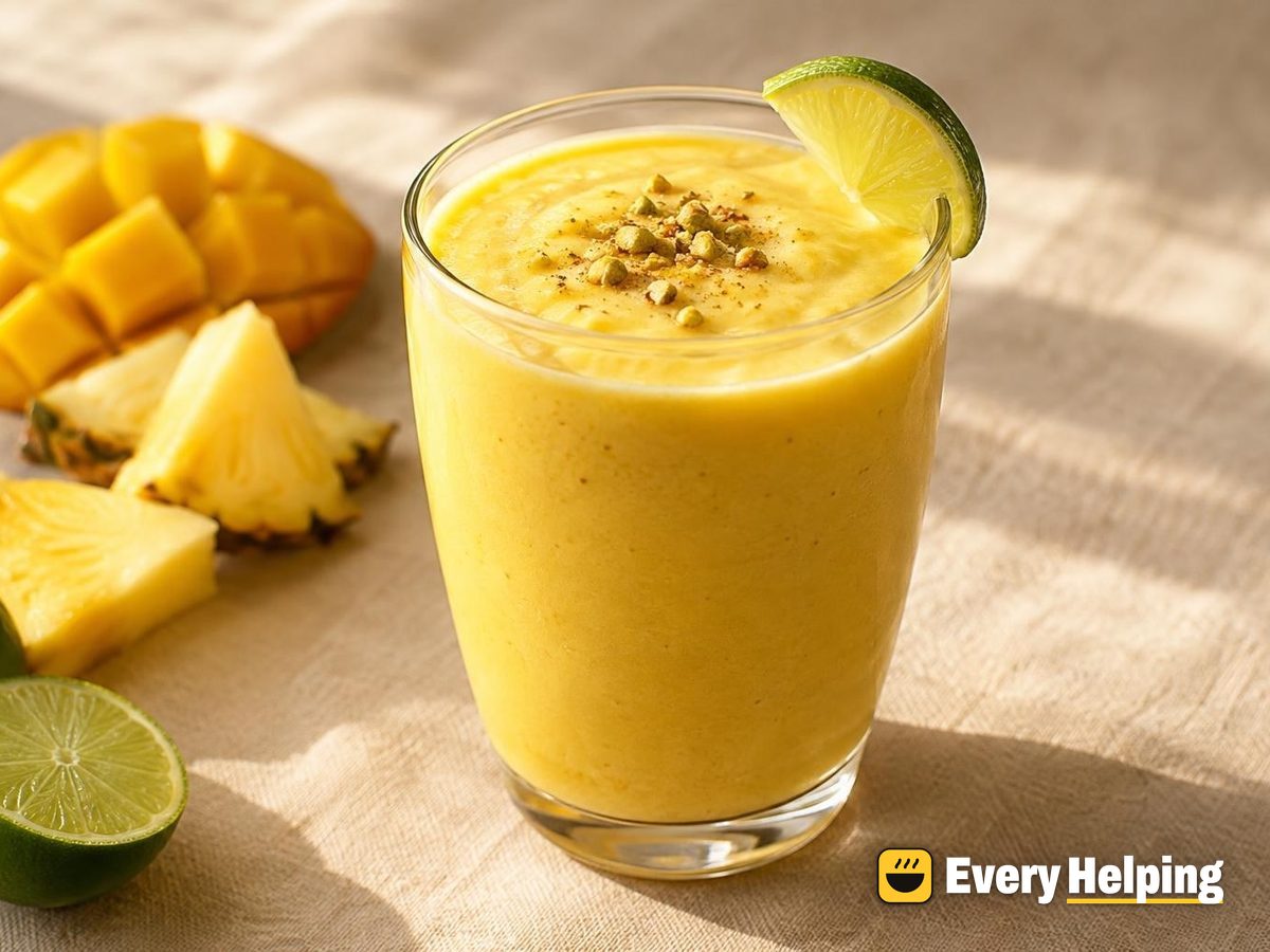 Tropical Mango Pineapple Lassi-Style Smoothie