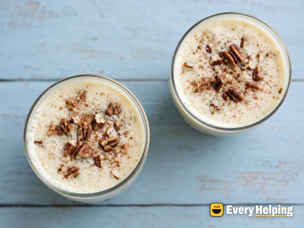 Tangy Honey Nutmeg Yogurt Nog with Pecans