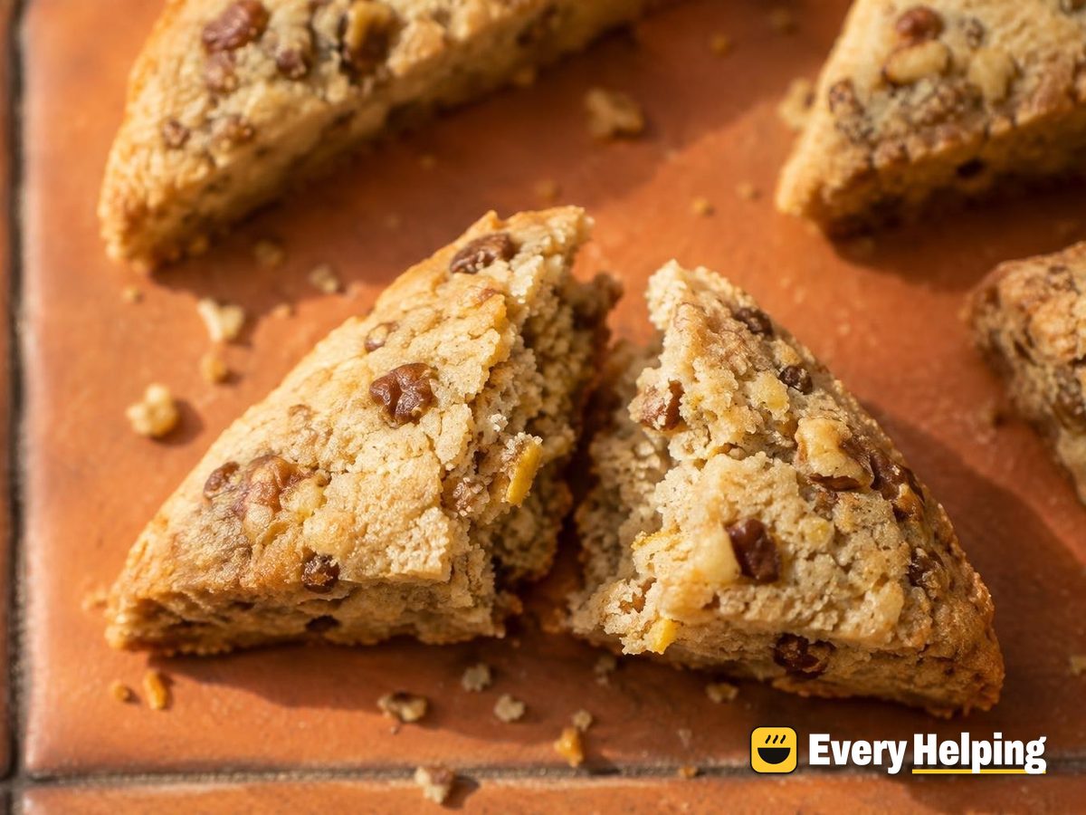 Fresh Ginger Walnut Shortbread Wedges