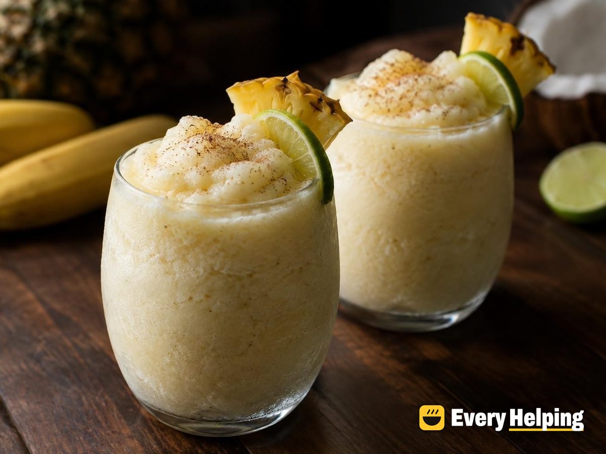 Frozen Banana-Pineapple Coconut Agua Fresca