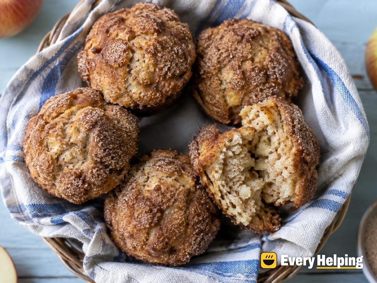 Cinnamon Sugar Apple Doughnut Muffins