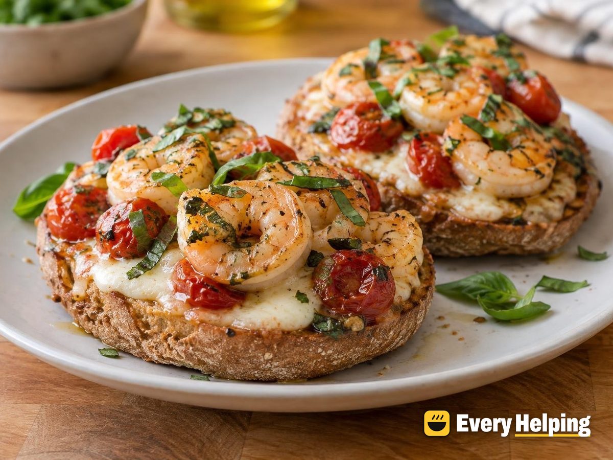 Garlicky Shrimp Scampi Open Toasts