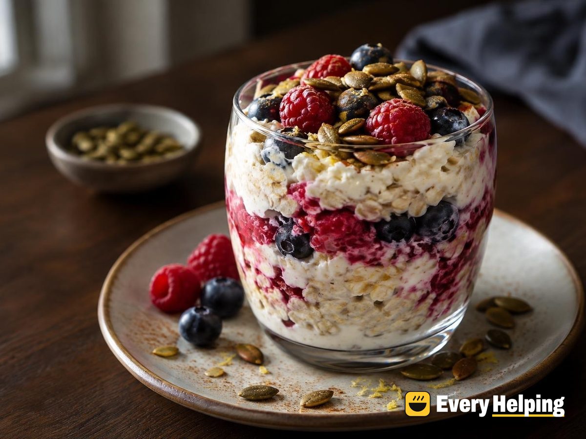 Lemon Raspberry Overnight Oat Parfait