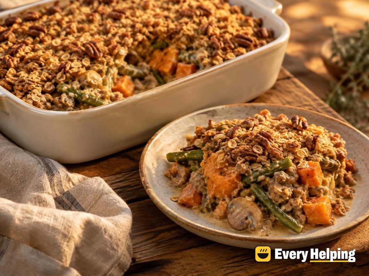 Turkey, Sweet Potato and Green Bean Crumble