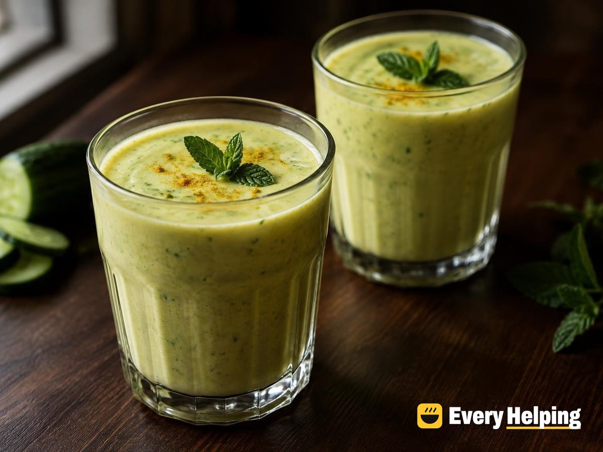 Salted Turmeric Cucumber Tofu Lassi
