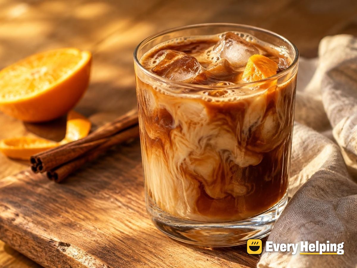 Orange Cinnamon Iced Americano with Almond Milk