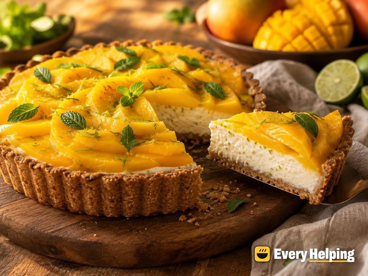 Mango Lime Cream Tarts, Whole Wheat Crust