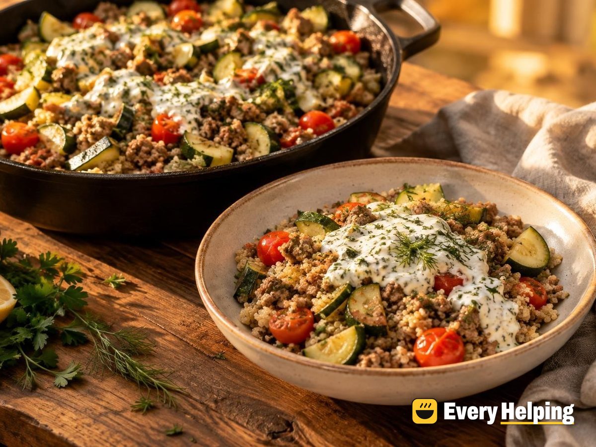 Lemon-Herb Turkey Quinoa Bowls with Zucchini