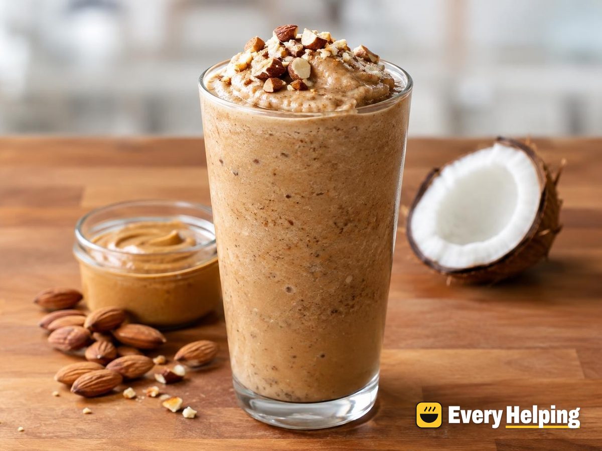 Coconut Almond Butter Coffee-Cube Frappé