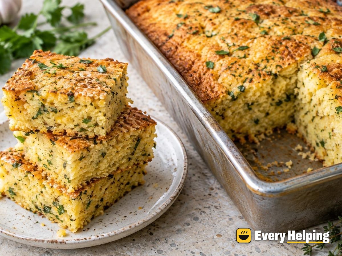 Garlic Herb Brown Butter Cornbread Loaf