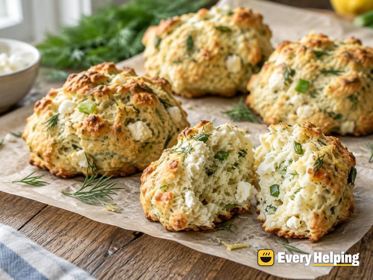 Feta Dill Greek Yogurt Drop Biscuits