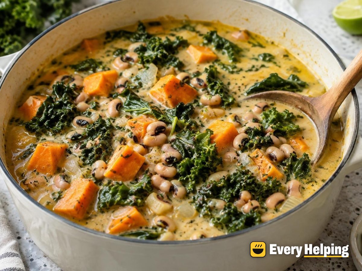 Coconut Black-Eyed Pea Soup with Kale