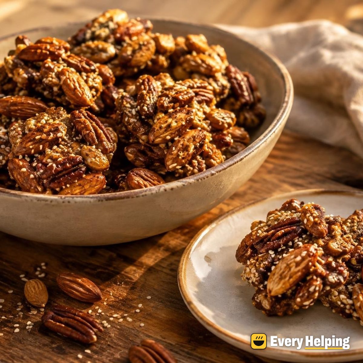 Cumin Sesame Almond Clusters with Pecans