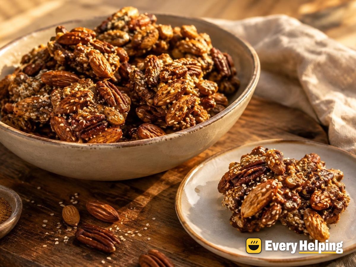 Cumin Sesame Almond Clusters with Pecans