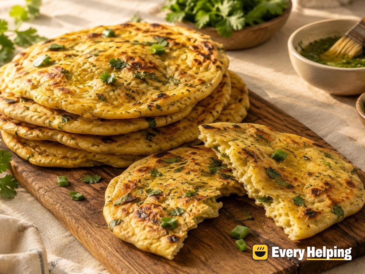 Turmeric-Ginger Cilantro Skillet Flatbreads