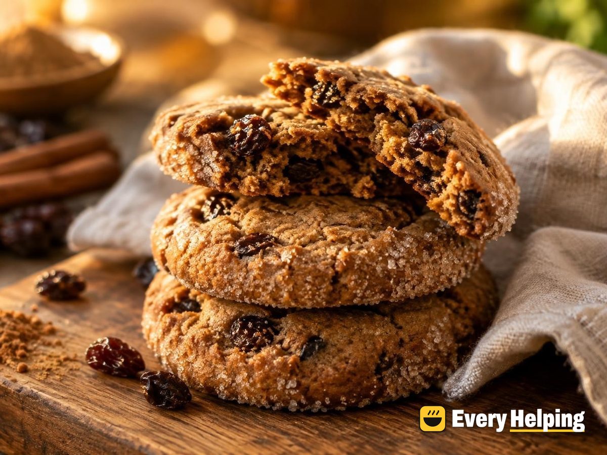Gingerbread Raisin Shortbread with Molasses