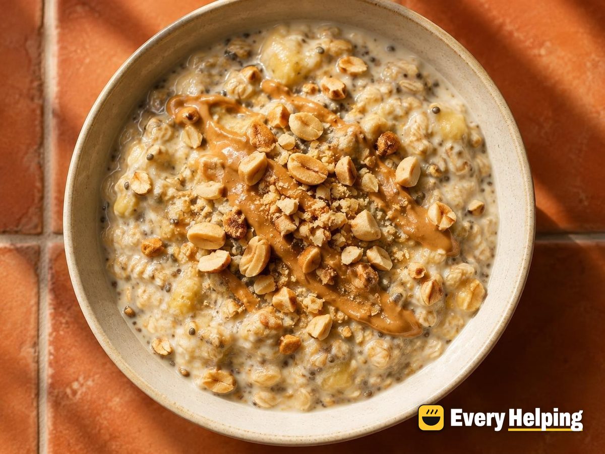 Peanut Butter Banana Soy Milk Overnight Oats