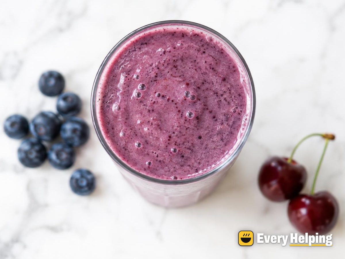 Blueberry Cherry Honey Lassi