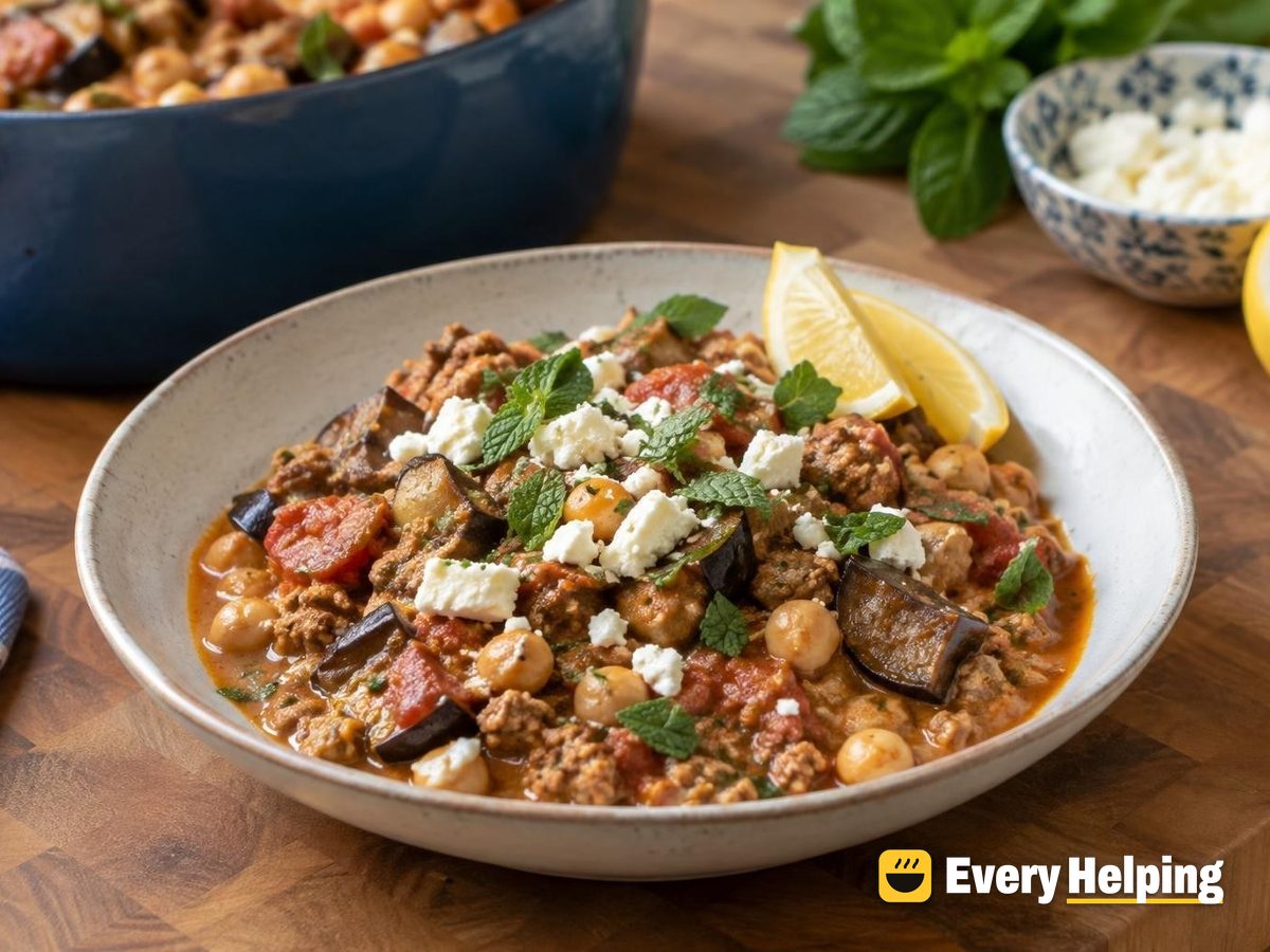 Turkey Coconut Chili with Eggplant and Chickpeas